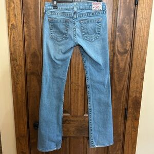 True Religion Johnny Jeans 29 inseam 32.75” low rise straight long (E-18)